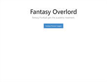 Tablet Screenshot of fantasyoverlord.com